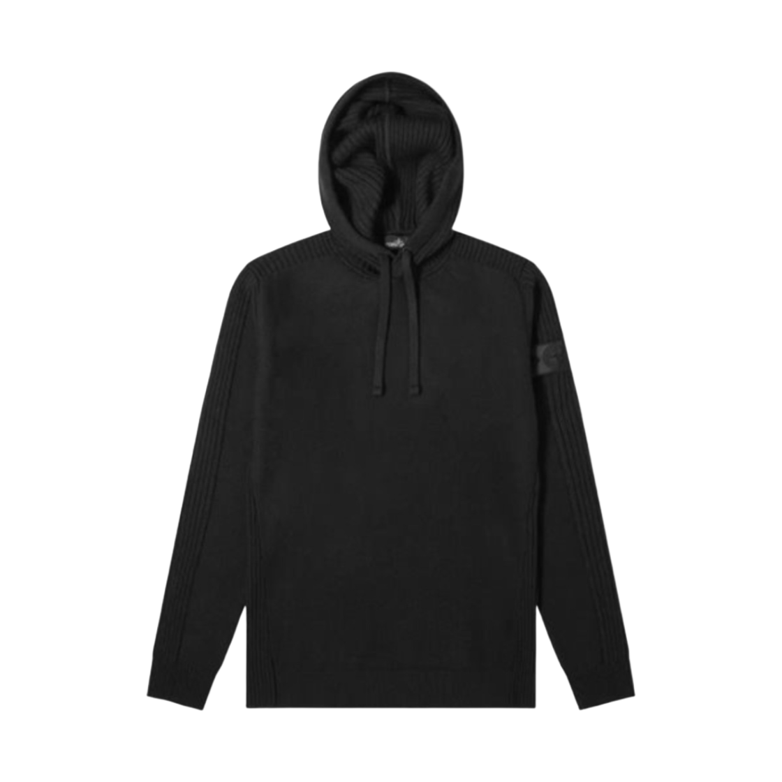7319511A5-V0029 Stone Island Shadow Project 511A5 Ribbed Hooded Knit Black - 20FW