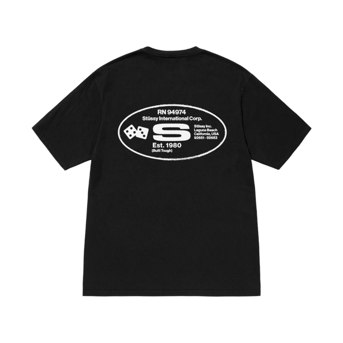 1905018 Stussy Oval Corp T-Shirt Pigment Dyed Black