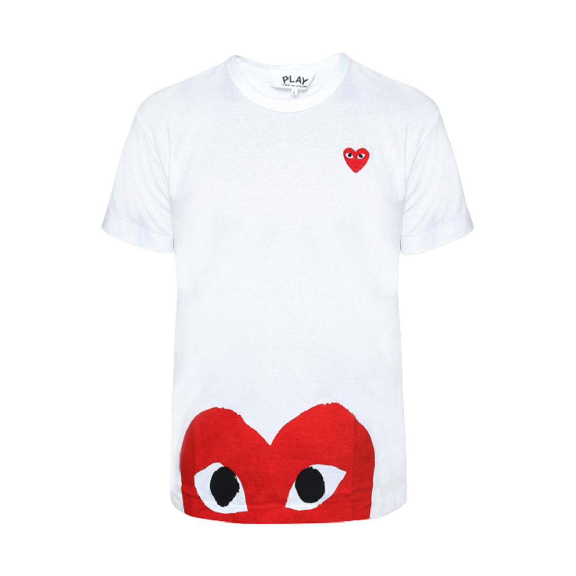 AZ-T034-051-1 Play Comme des Garcons Half Heart Logo T-Shirt White