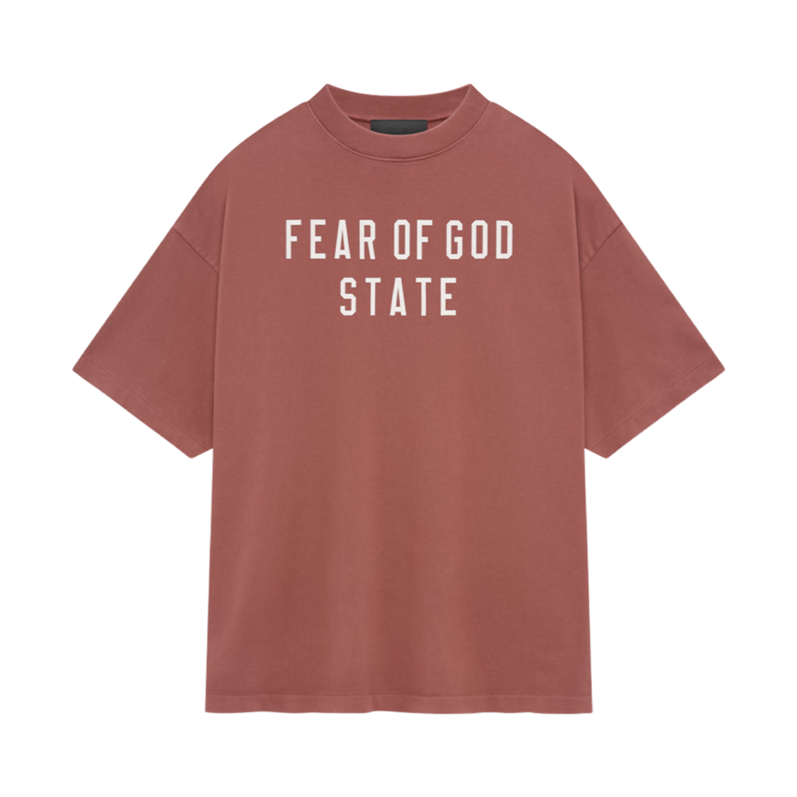 - Essentials Heavy Crewneck T-Shirt Crimson - 24FW