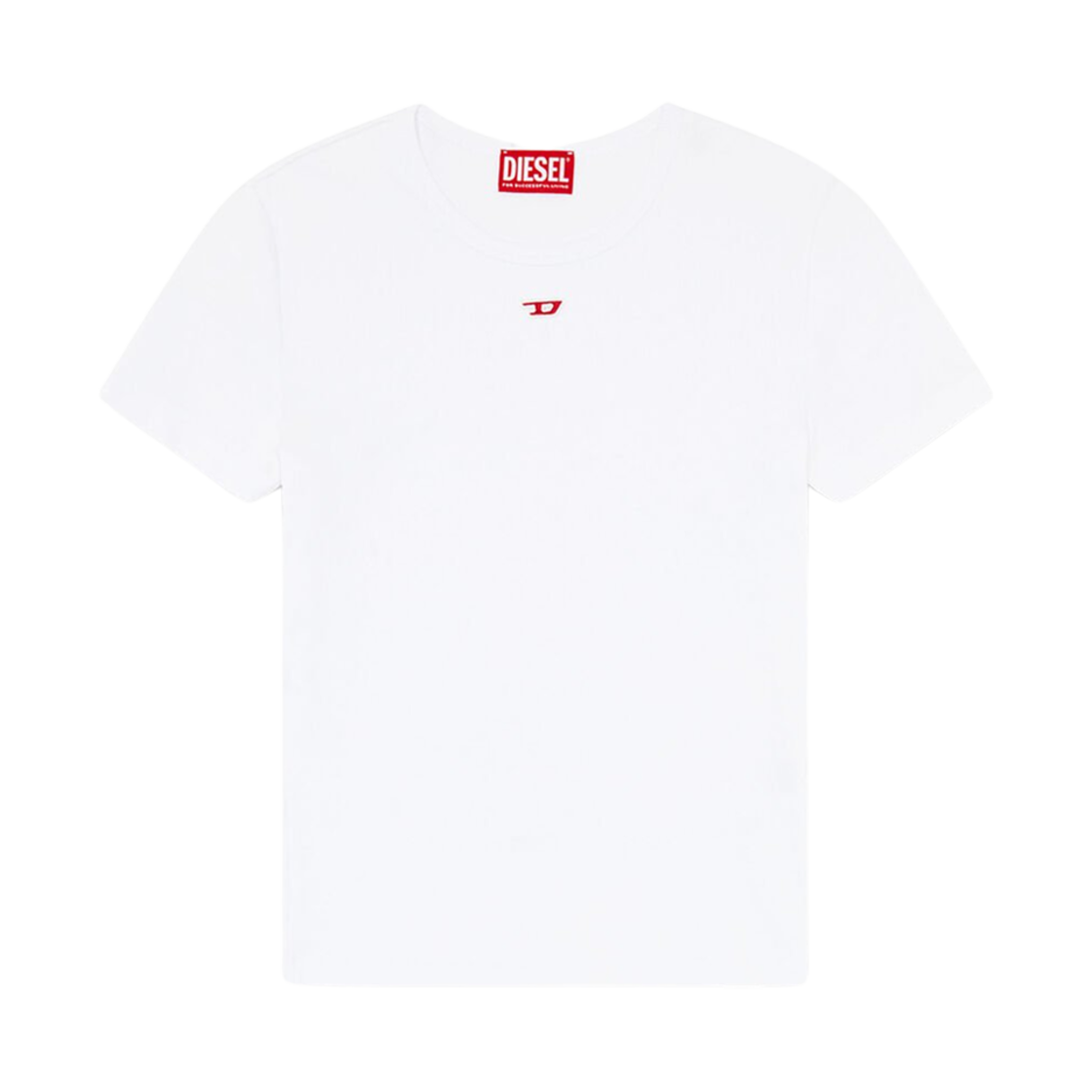 (W) 디젤 T-이엘-롱-D 티셔츠 화이트((W) Diesel T-Ele-Long-D T-Shirt White) - 1