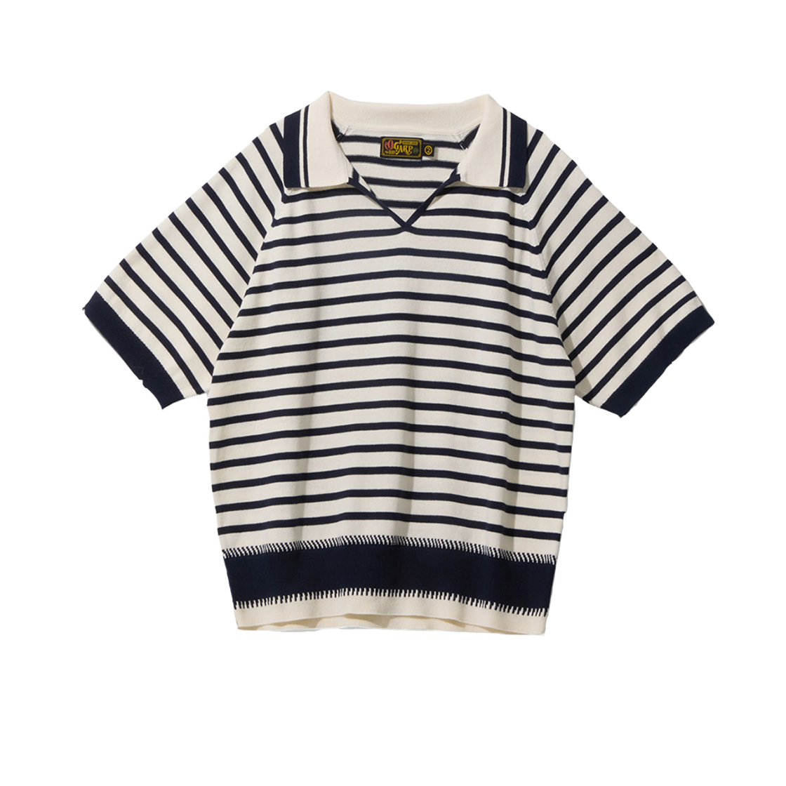 25SMTS037NA Ogarp Half Stripe Collar Knit Navy