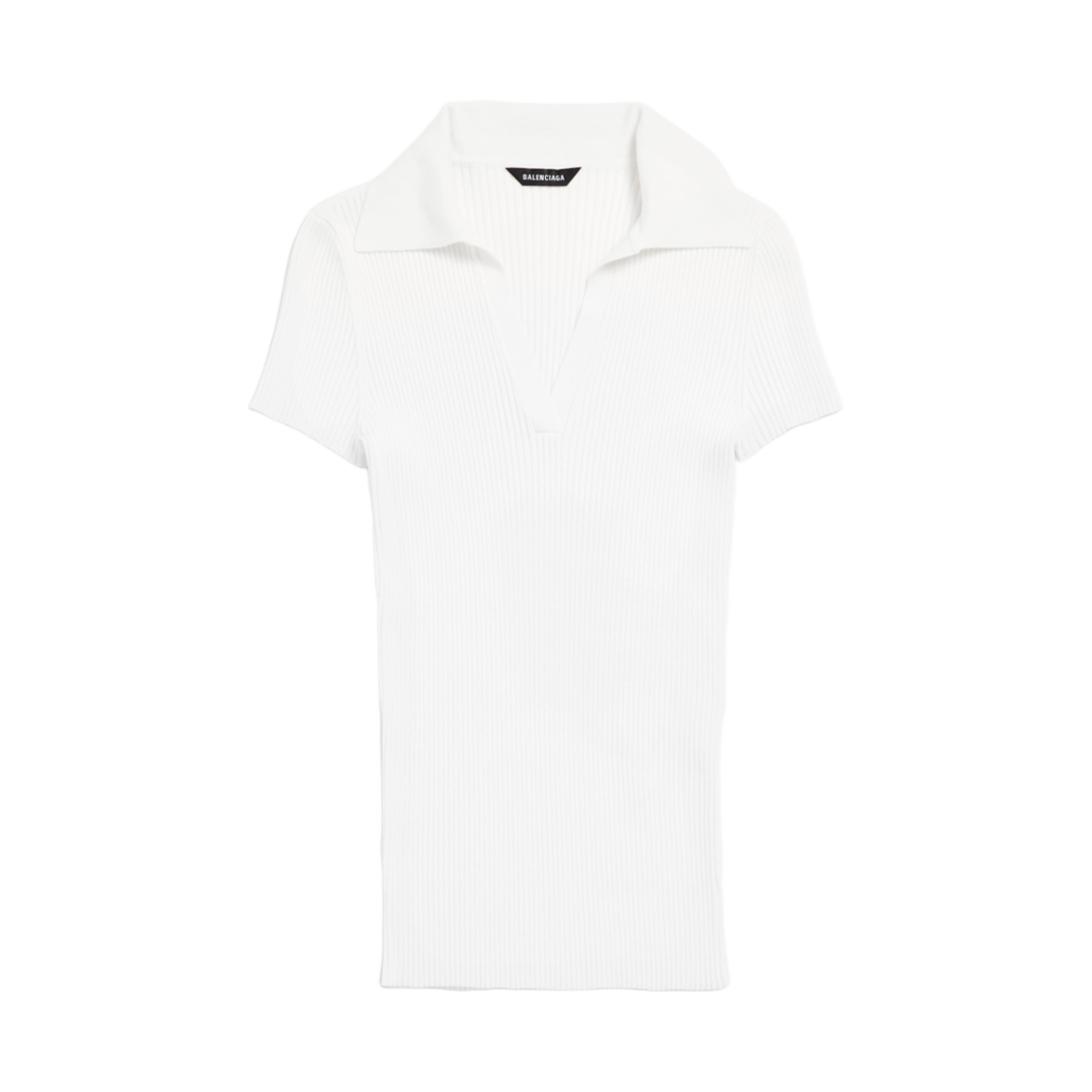 (W) 발렌시아가 피티드 폴로 탑 화이트((W) Balenciaga Fitted Polo Top White) - 1