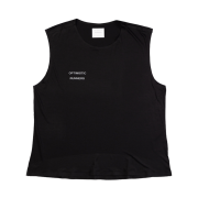 Optimistic Runners Recycled Crop Tank Top Black