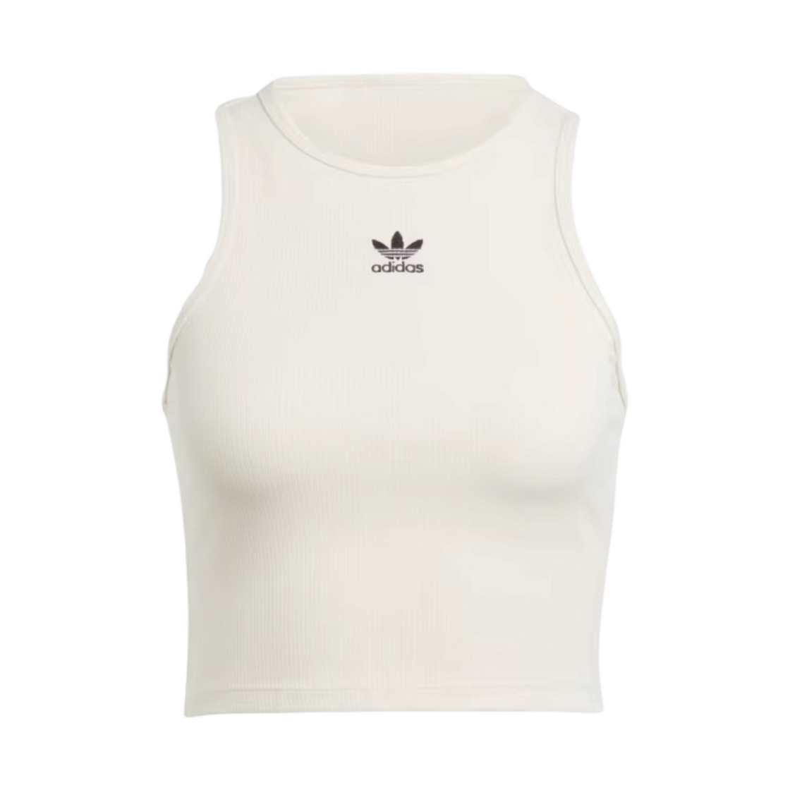 (W) 아디다스 에센셜 립 탱크 탑 원더 화이트 - US 사이즈