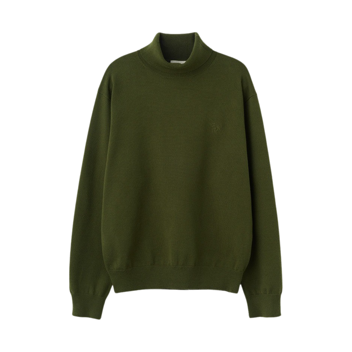 제너럴아이디어 맨 에센셜 터틀넥 풀오버 카키