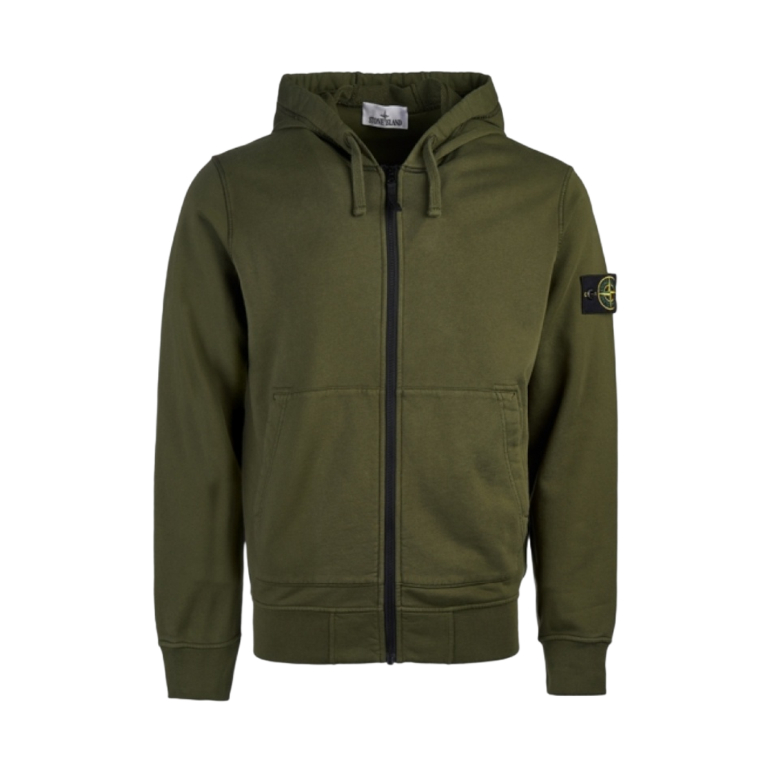 스톤 아일랜드 64251 가먼트 다이드 코튼 플리스 풀 집 후드 스웨트셔츠 올리브 그린 - 23FW(Stone Island 64251 Garment Dyed Cotton Fleece Full Zip Hooded Sweatshirt Olive Green - 23FW) - 1