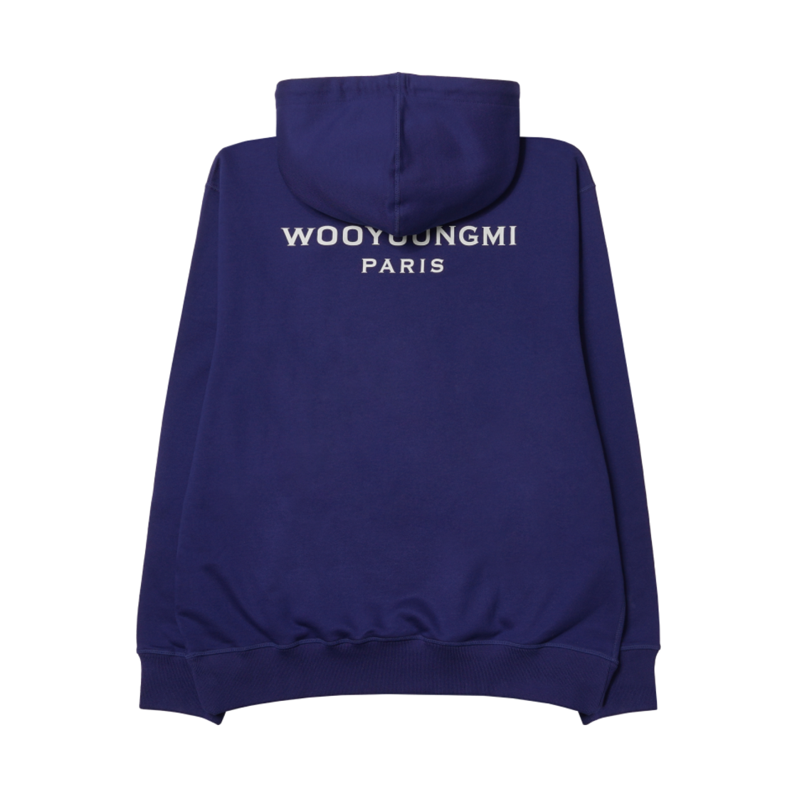 W241TS37739N Wooyoungmi Cotton Back Logo Hooded T-Shirt Navy - 24SS