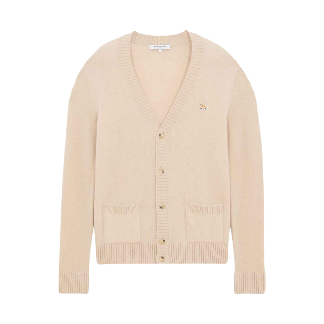 메종 키츠네 베이비 폭스 패치 코지 가디건 베이지(Maison Kitsune Baby Fox Patch Cosy Cardigan Beige) - 1