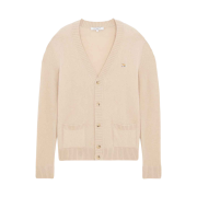 Maison Kitsune Baby Fox Patch Cosy Cardigan Beige