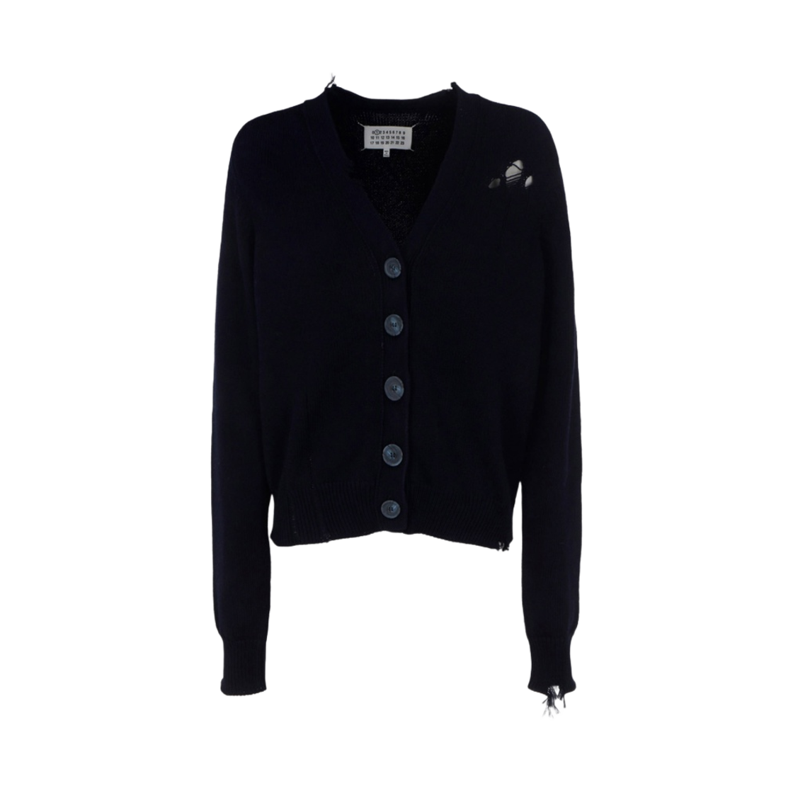 (W) 메종 마르지엘라 데콩트락테 가디건 다크 블루((W) Maison Margiela Decontracte Cardigan Dark Blue) - 1