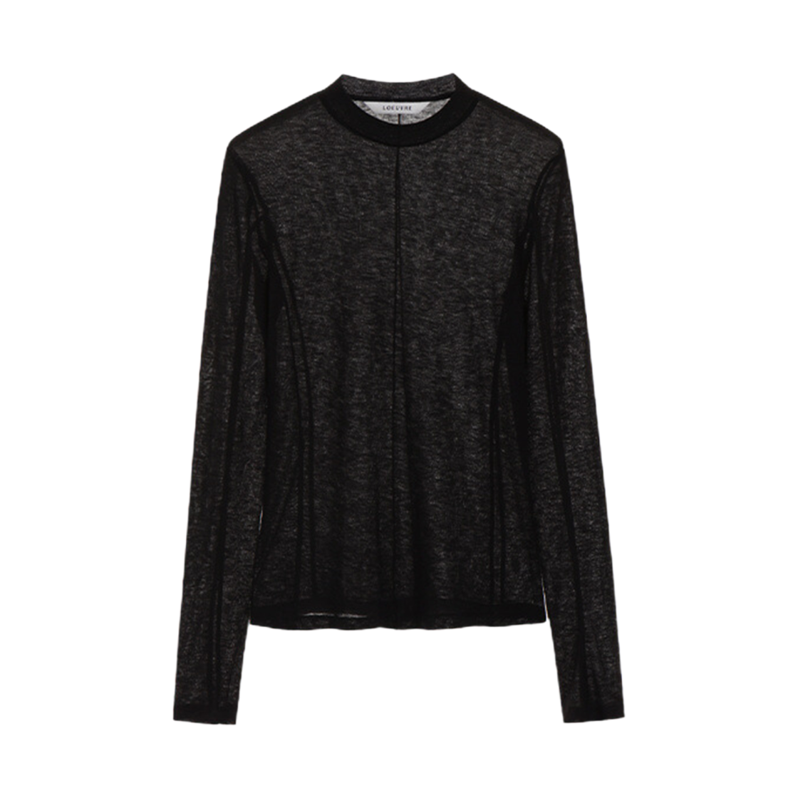 (W) 루에브르 시스루 저지 탑 블랙((W) Loeuvre See Through Jersey Top Black)