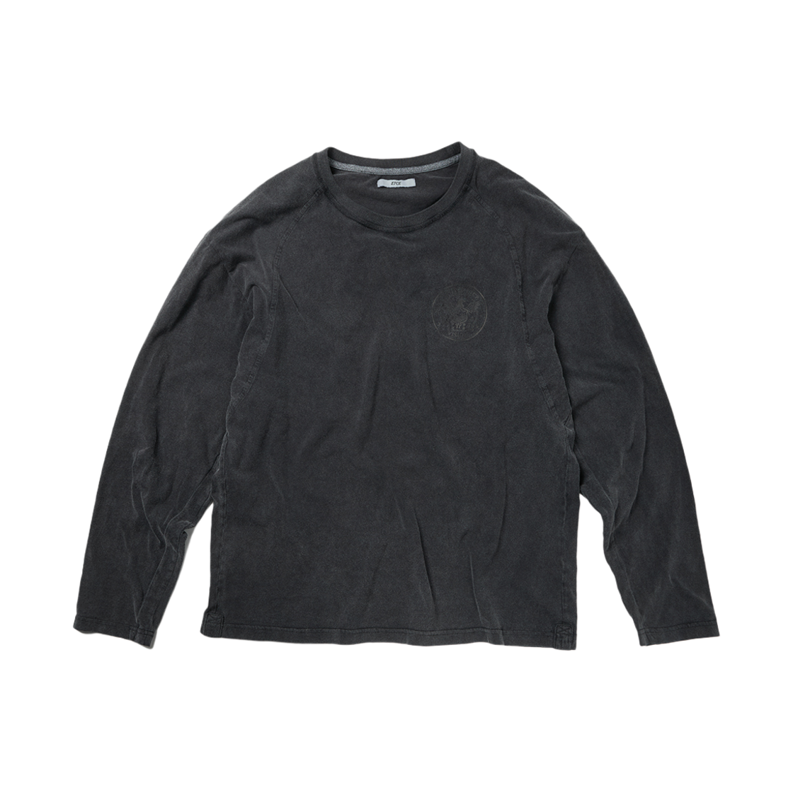 ET2501LT05BK ETCE United Washed Raglan Long Sleeve Black