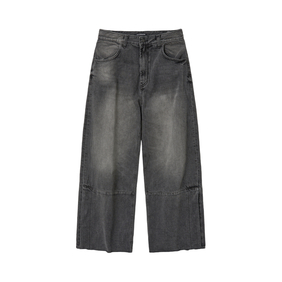 해칭룸 플레어 버튼 진 워시드 블랙(Hatchingroom Flare Button Jeans Washed Black) - 1