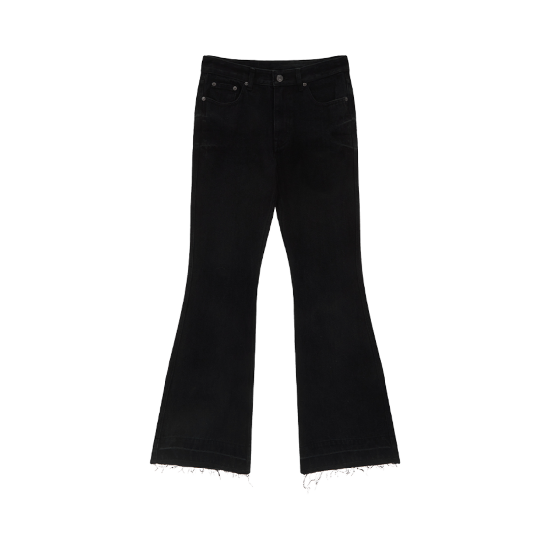 MK249ODN044MBB (W) Matin Kim Back Pocket Point Washed Boots Cut Denim Pants Black