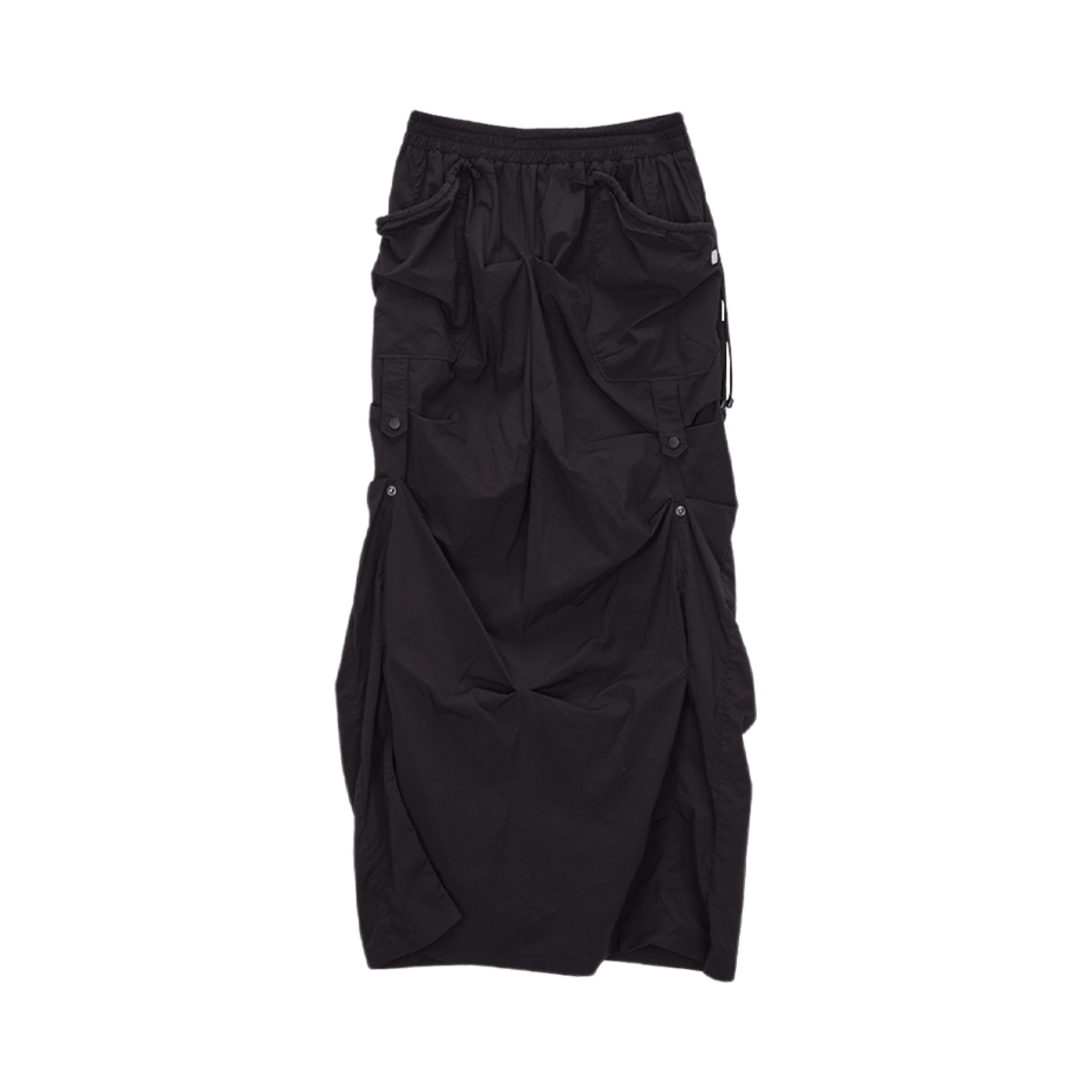 (W) 마뗑킴 하이브리드 셔링 맥시 스커트 블랙