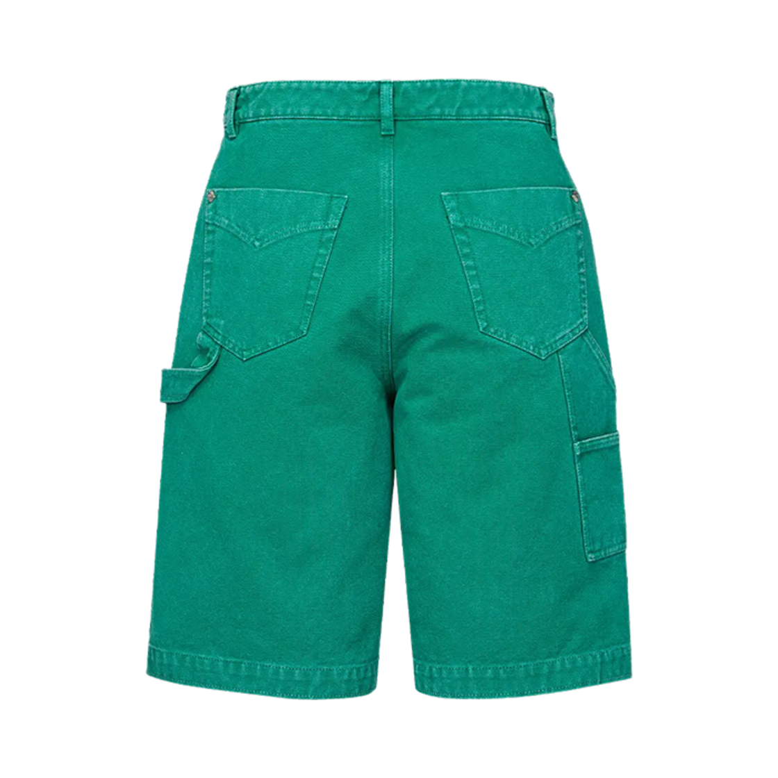 MHPFSMM09KF MCM x Kasina Cotton Oxford Bermuda Shorts Washed Green