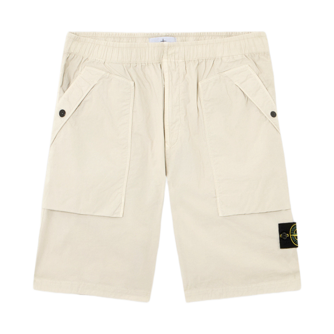 K1S15L1000-09S0003-V0095 Stone Island L100009 Stretch Cotton Tela Paracadute Comfort Fit Bermuda Shorts with Large Pockets Sand - 25SS