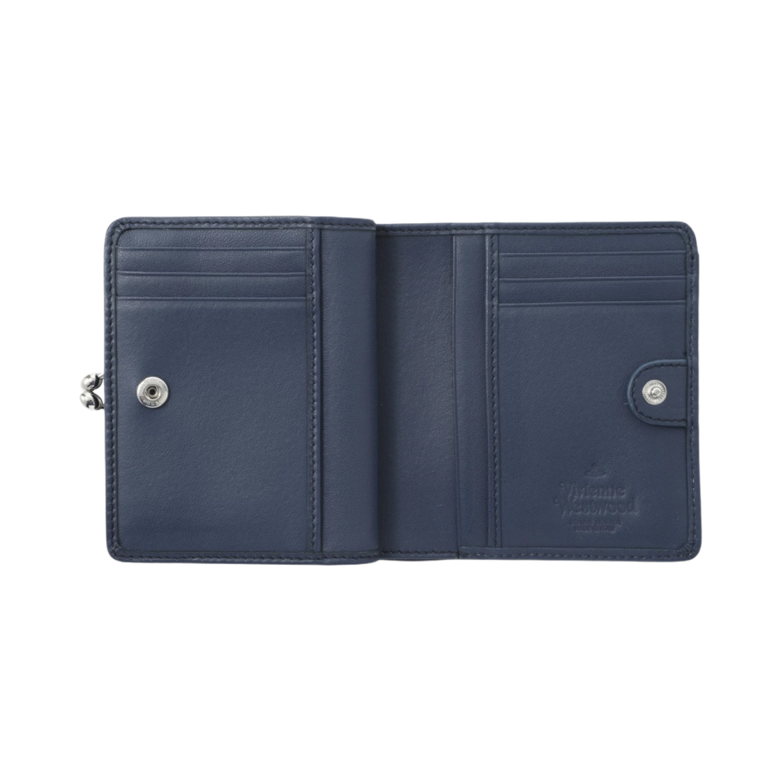 비비안 웨스트우드 스무스 레더 프레임 포켓 지갑 네이비(Vivienne Westwood Smooth Leather Wallet with Frame Pocket Navy) - 2