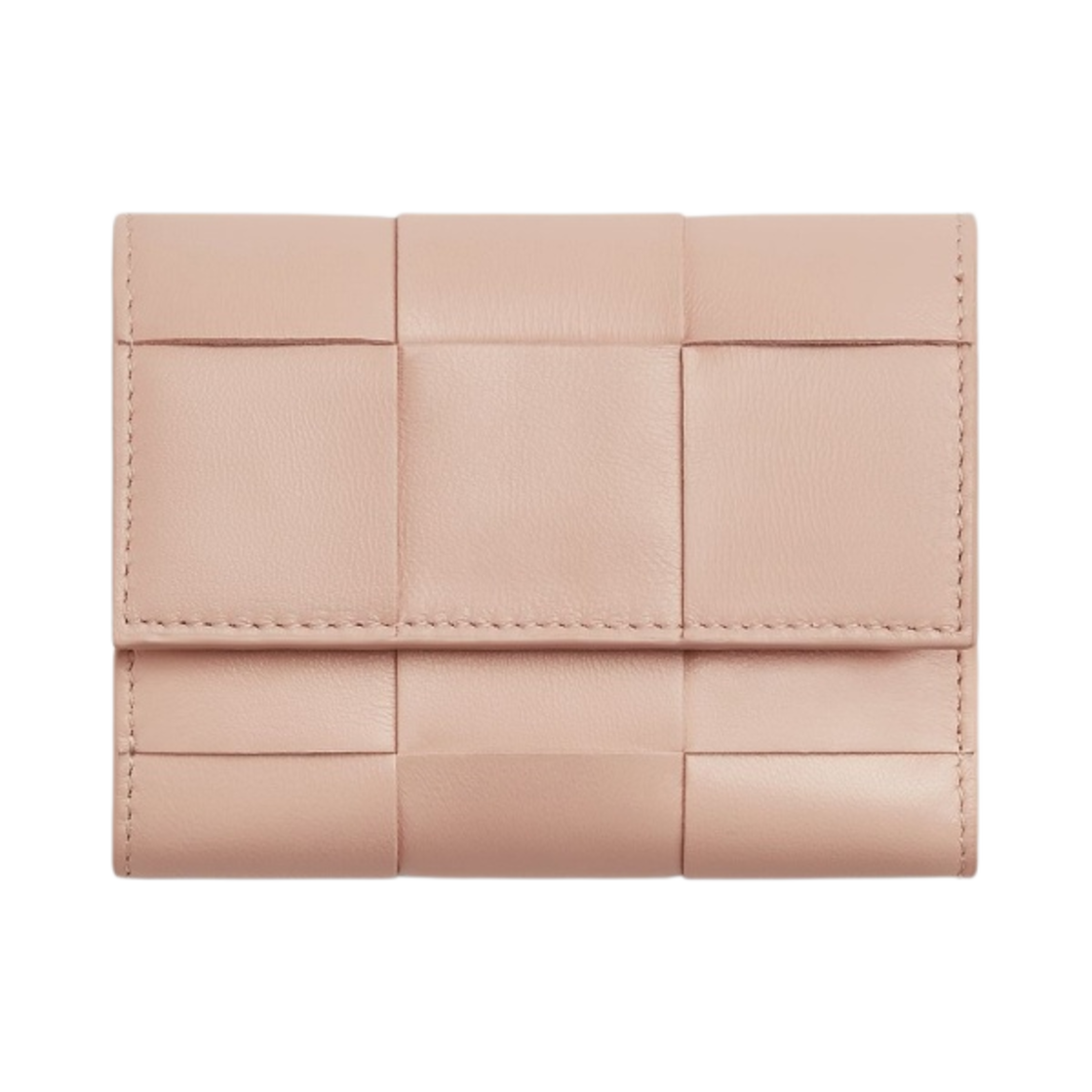 750245VCQC16917 Bottega Veneta Cassette Tri-Fold Zip Wallet Lotus