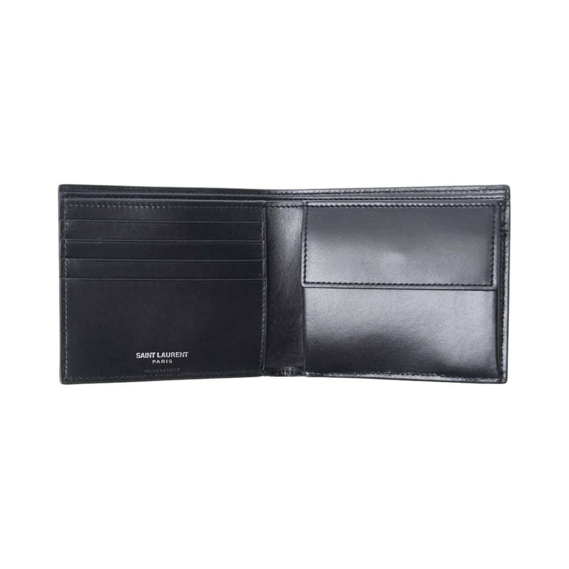 463249-0SX0E-1000 Saint Laurent East/West Monogram Wallet in Smooth Leather Black - #2