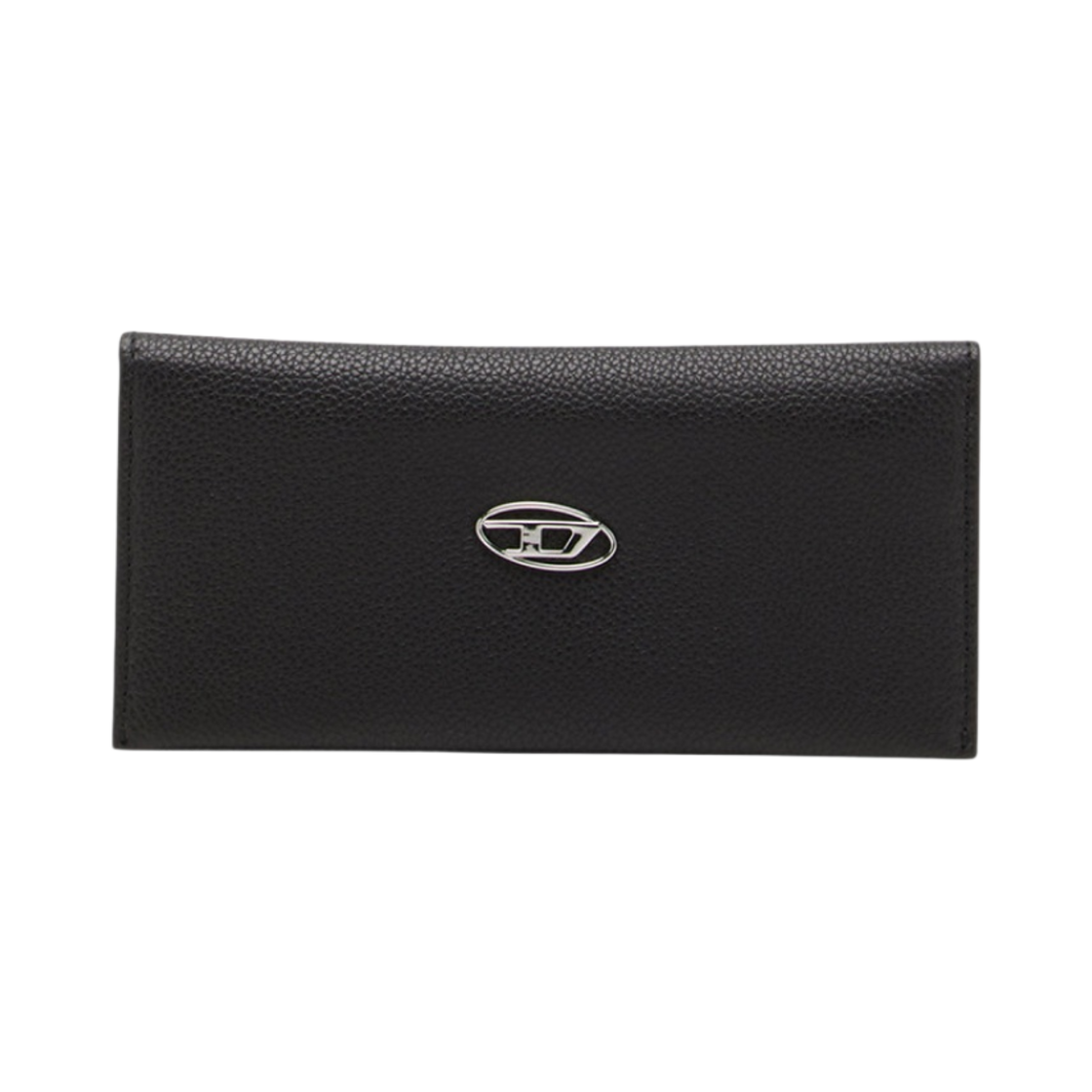 (W) 디젤 그레이니 레더 컨티넨탈 지갑 블랙((W) Diesel Continental Wallet in Grainy Leather Black) - 1