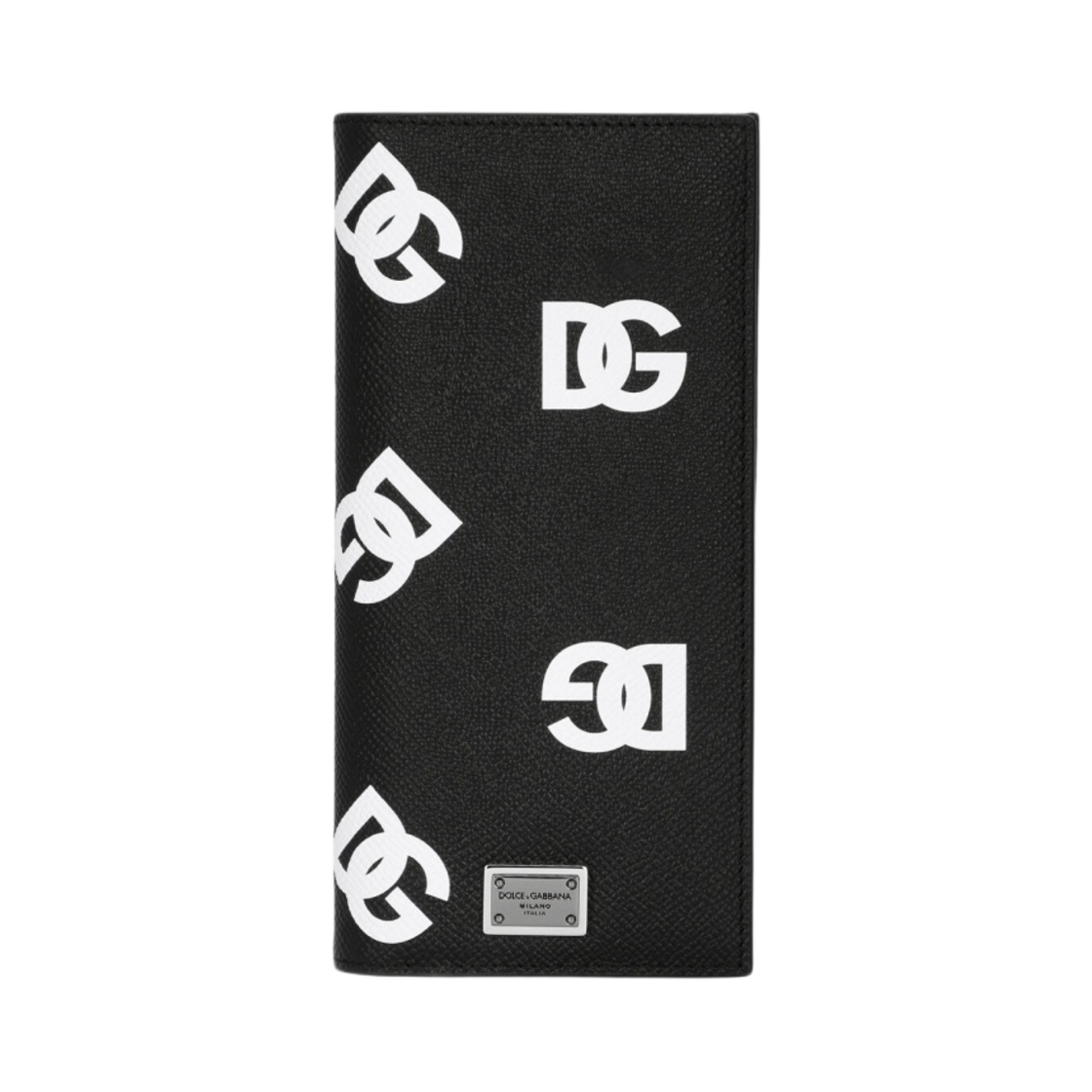 BP2573-AG256-HNVAA Dolce & Gabbana Vertical Calfskin Wallet with All-Over DG Print Multicolor