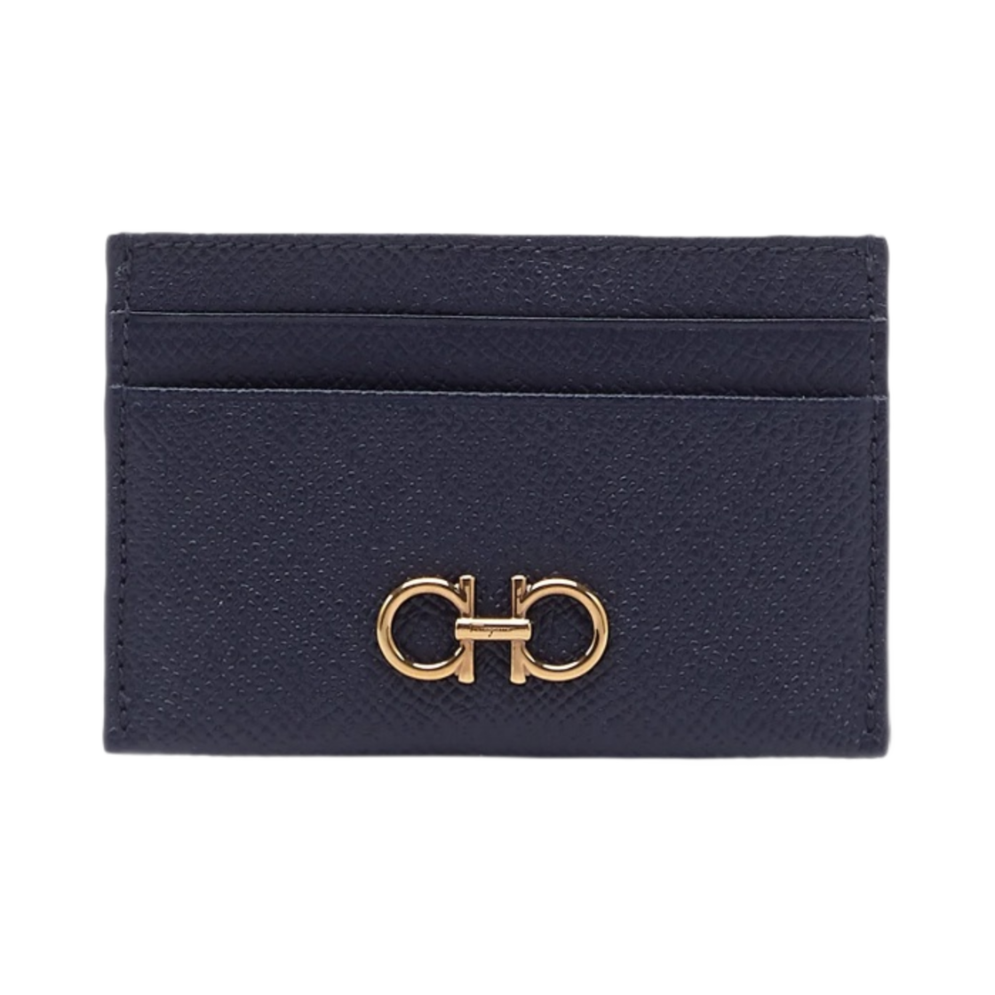 220007-770027 Ferragamo Gancini Credit Card Holder Midnight Blue