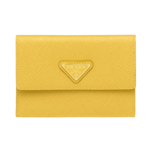 Prada Saffiano Leather Briefcase Sunny Yellow