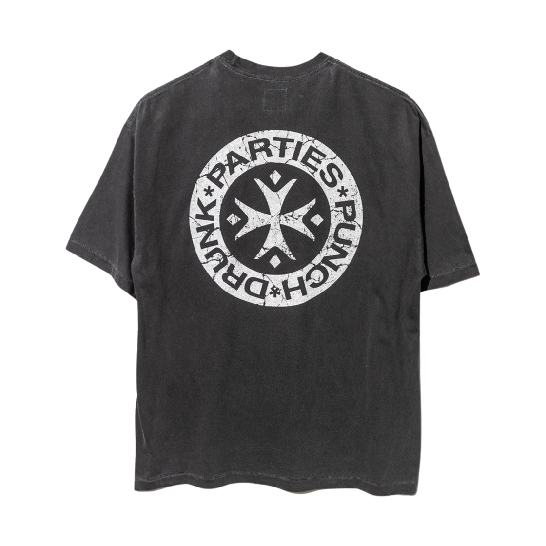 펀치 드렁크 파티즈 헐트 로고 가먼트 다이드 티 차콜(Punch Drunk Parties Hurt Logo Garment Dyed Tee Charcoal)