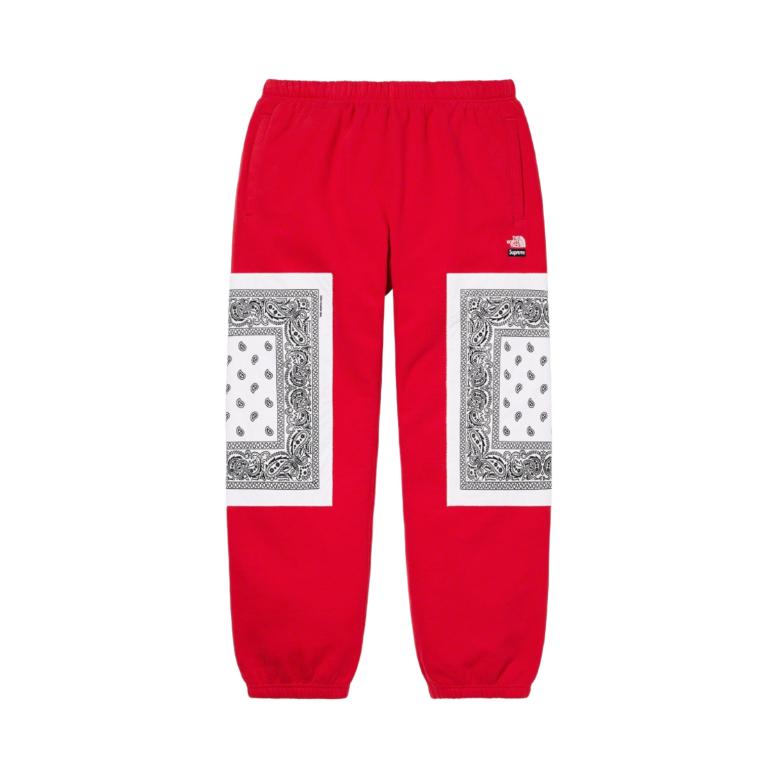NF0A7WZ4682 Supreme x The North Face Bandana Sweatpants Red - 22SS