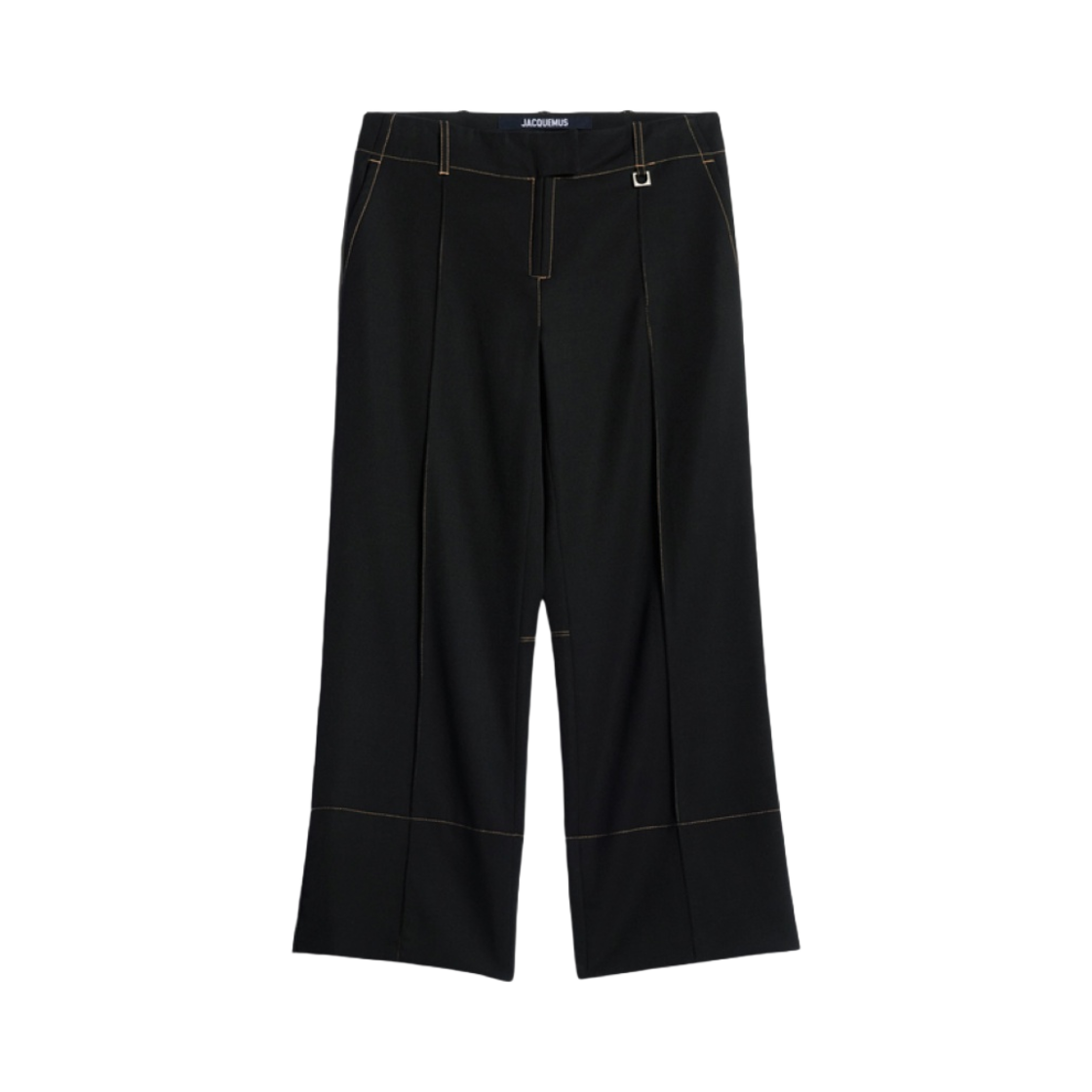 (W) 자크뮈스 르 판탈론 아레이아 스티치드 크롭 팬츠 블랙((W) Jacquemus Le Pantalon Areia Stitched Cropped Pants Black) - 1
