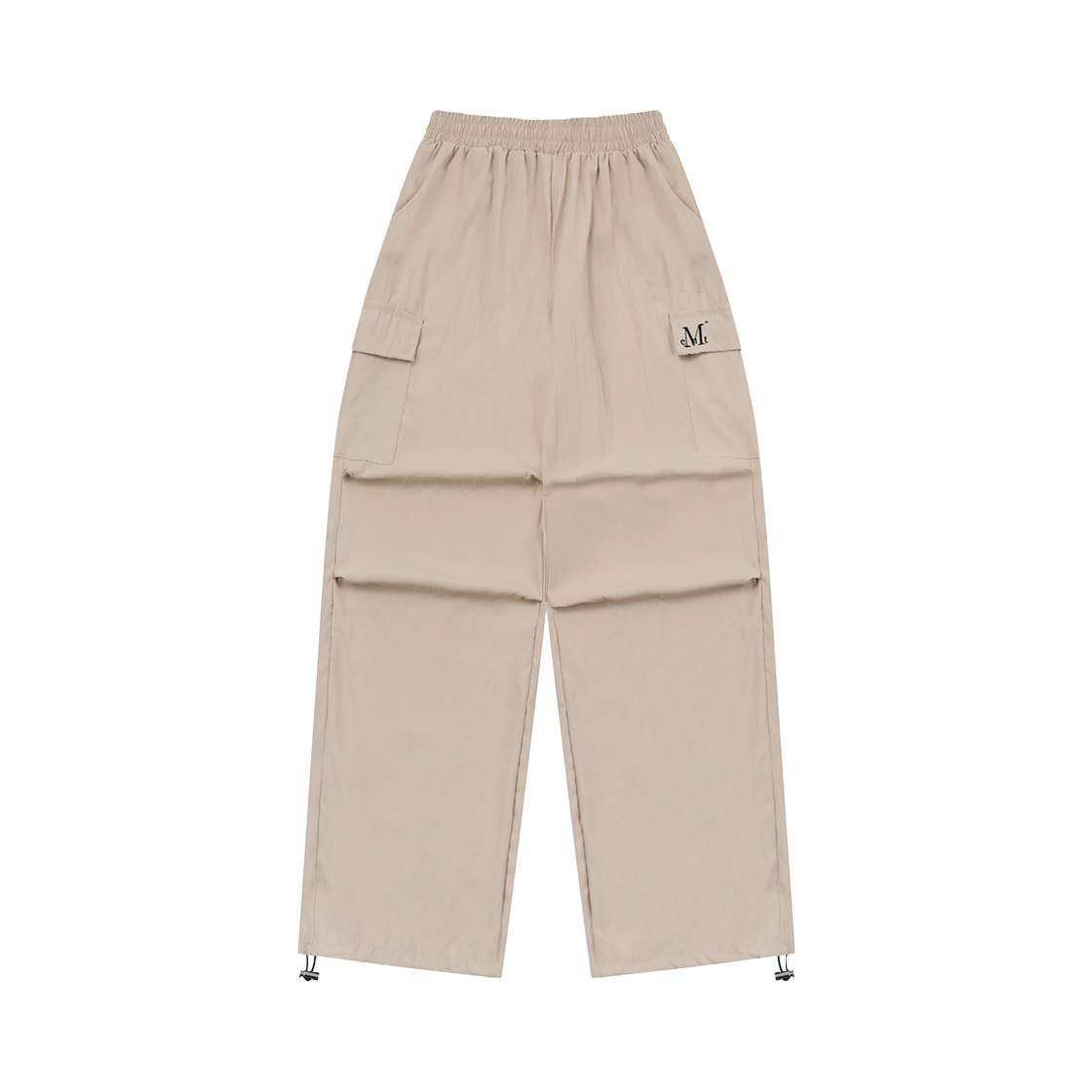 P00000KX_01 MUCENT Gross Nylon Parachute Cargo Pants Beige