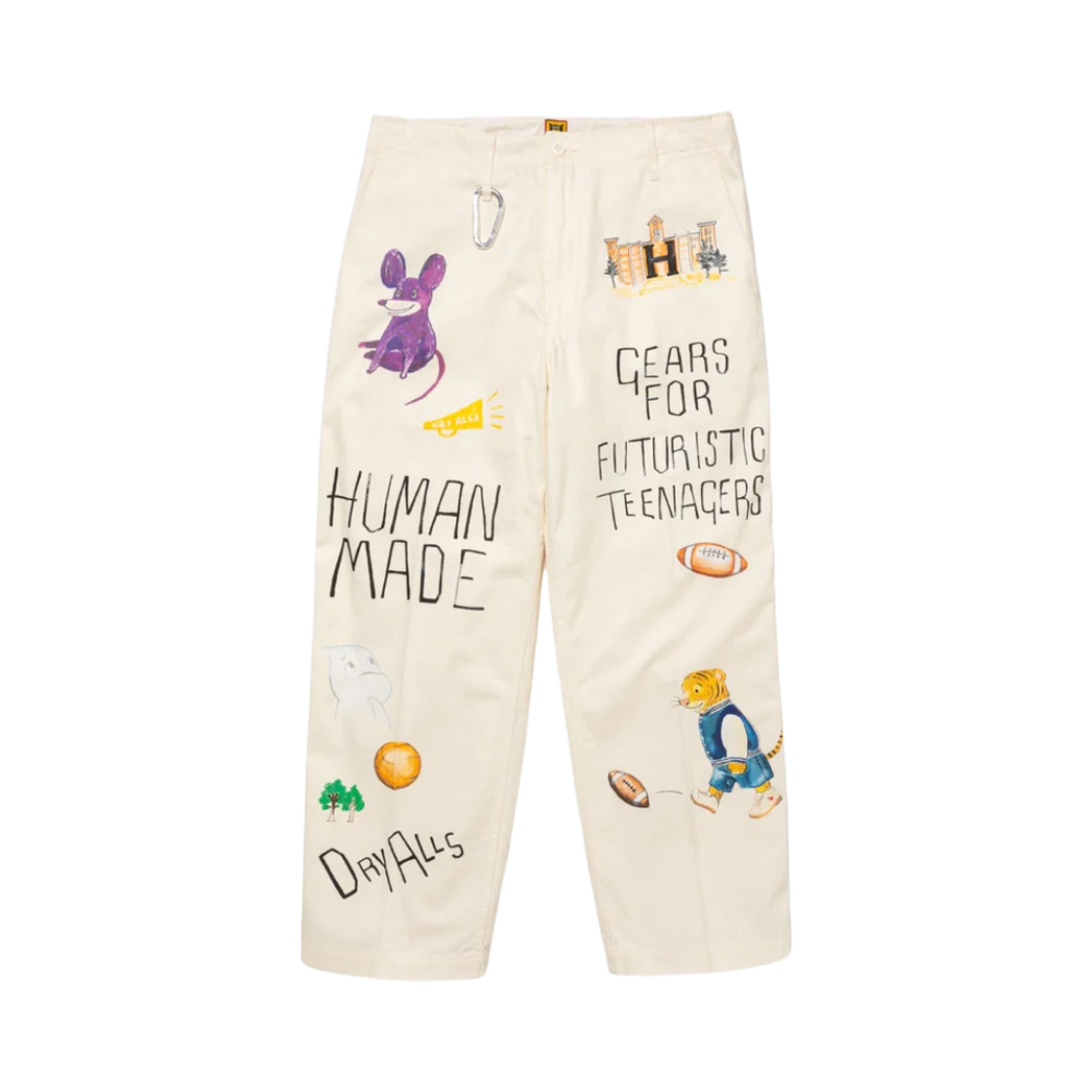 HM26PT005 Human Made Printed Chino Pants White