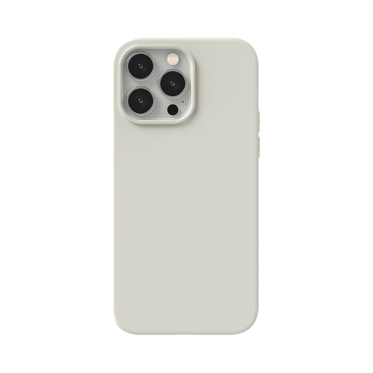 S100700092 SINJIMORU MagSafe Soft Grip Silicone iPhone 16/15/14/13/12 Mini Plus Pro Max Case Light Gray
