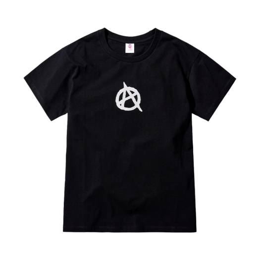 KSAQ23SSTS001BK Aq Anarchism Logo T-shirt Black