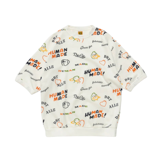 Human Made Printed S/S Sweatshirt White