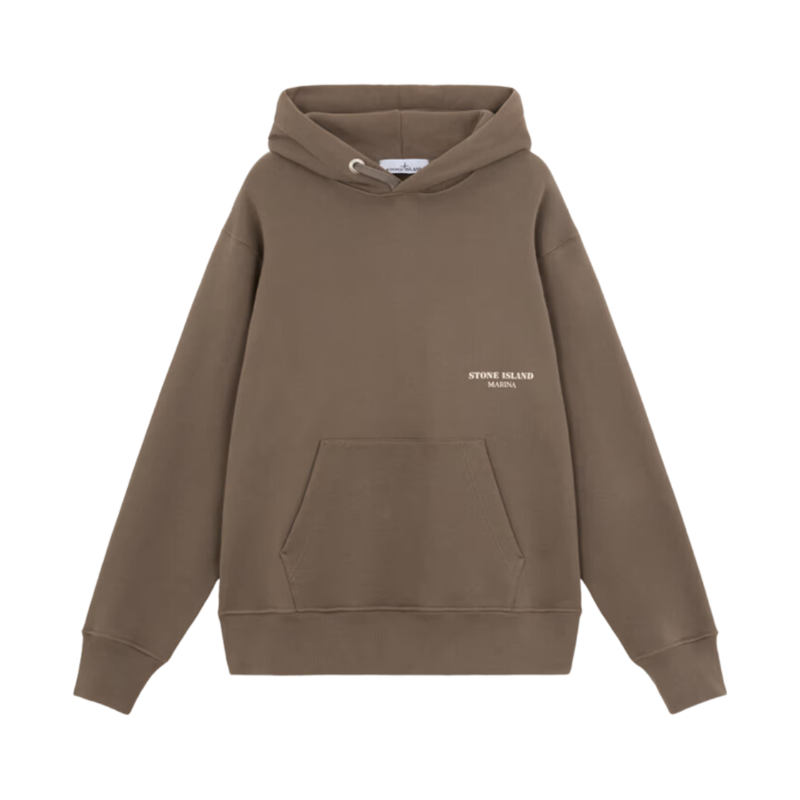8115638X5-V0075 Stone Island 638X5 Marina Cotton Fleece Oversized Fit Hooded Sweatshirt Walnut Brown - 24FW
