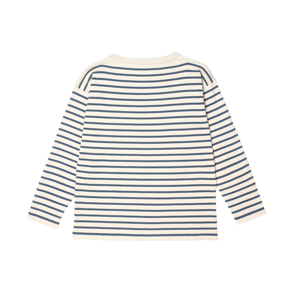 - Andersen Andersen Boatsman Sweater Raw Cotton Petrolium Stripe