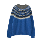 Hysteric Glamour x Harley of Scotland HYS Logo Jacquard Nordic Sweater Top Gray