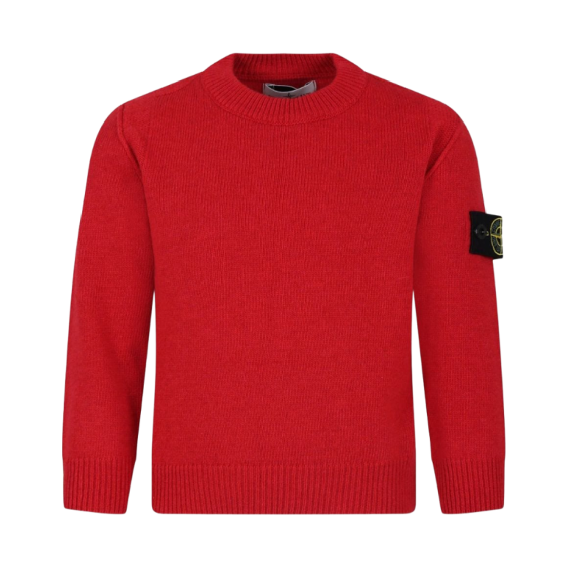 8116502Z1-V0010 (Kids) Stone Island 502Z1 Stocking Stitch Wool Viscose Nylon Cashmere Crewneck Knit Red - 24FW