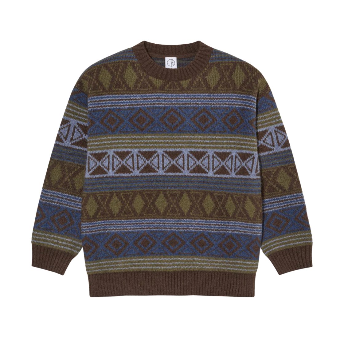 폴라스케이트 조지 스웨터 블루 그린 믹스