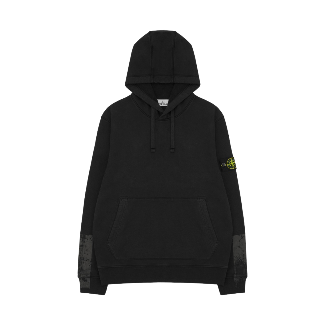 791567461-V0029 Stone Island 67461 Tape Four Print Hooded Sweatshirt Black - 23FW