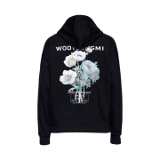 Wooyoungmi Flower Back Logo Hoodie Black - 23FW