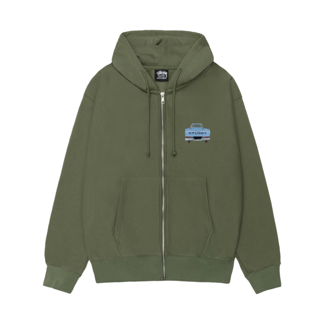 스투시 픽업 집 후드 올리브(Stussy Pickup Zip Hoodie Olive) - 2