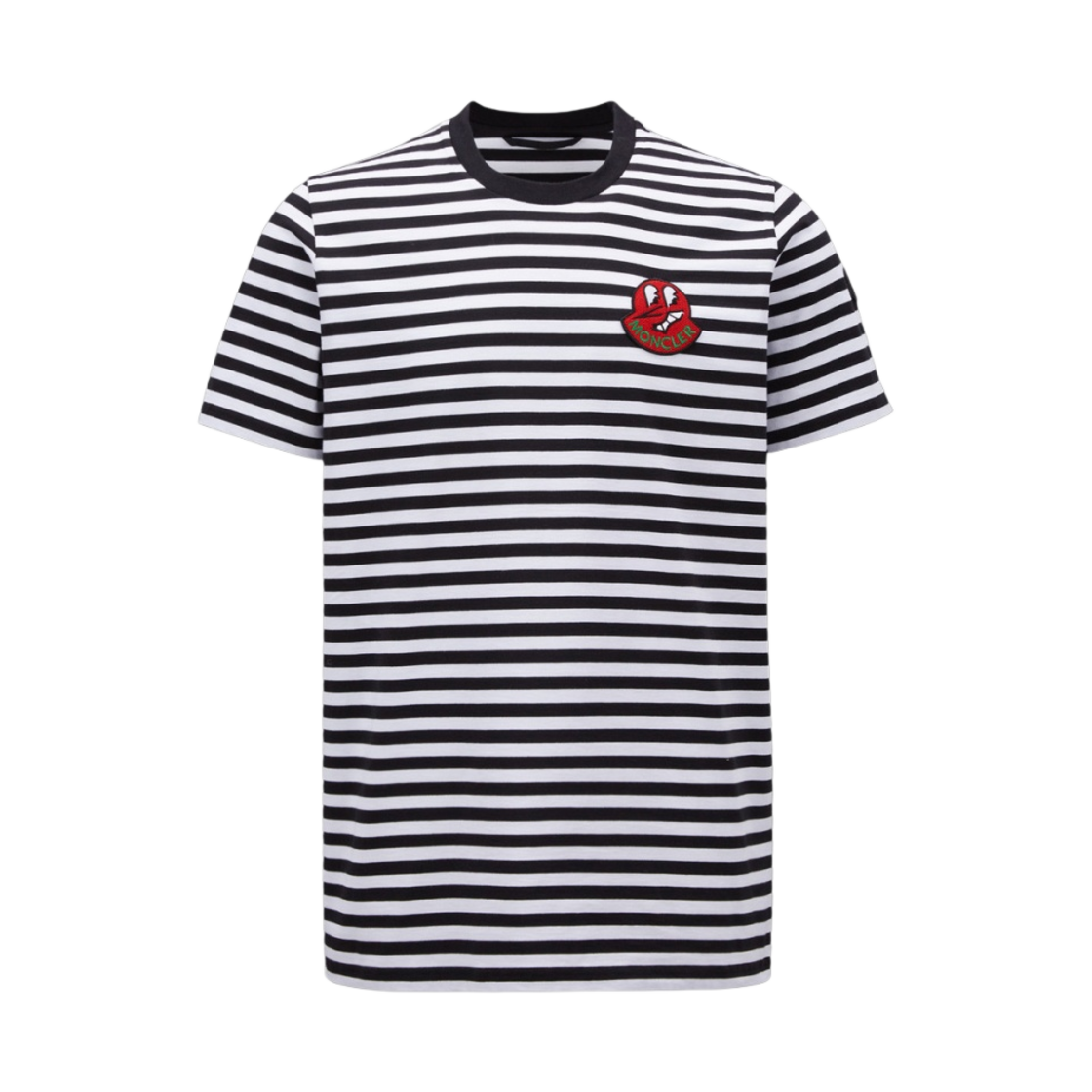몽클레르 스트라이프 티셔츠 블랙 화이트 - 23SS(Moncler Striped T-Shirt Black White - 23SS) - 1