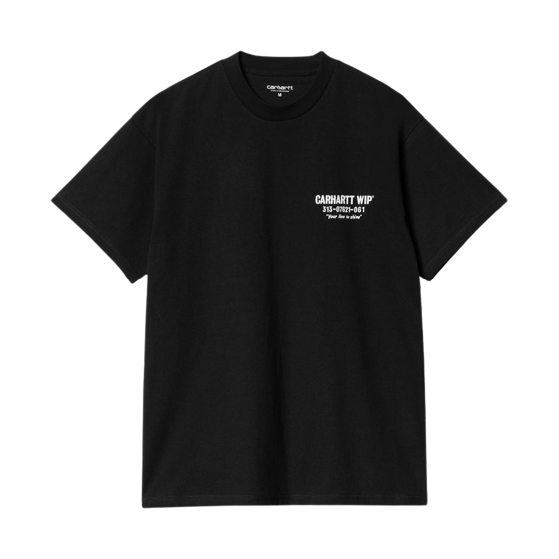 I033187-0D2-XX Carhartt WIP Less Troubles T-Shirt Black White - 대표 이미지 #1