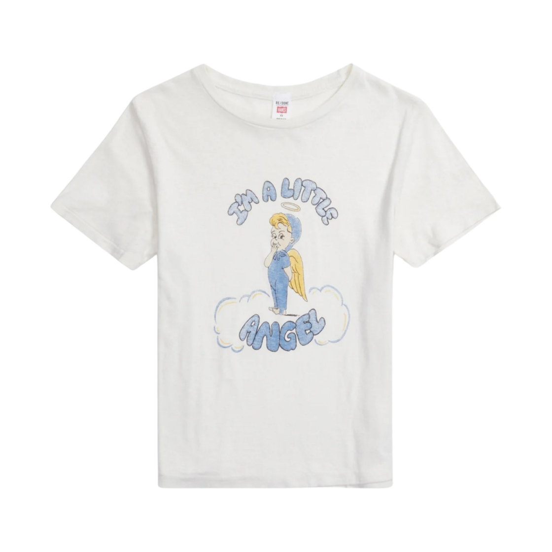 024-2WCGT189 (W) Re/Done Little Angel Classic T-Shirt Vintage White