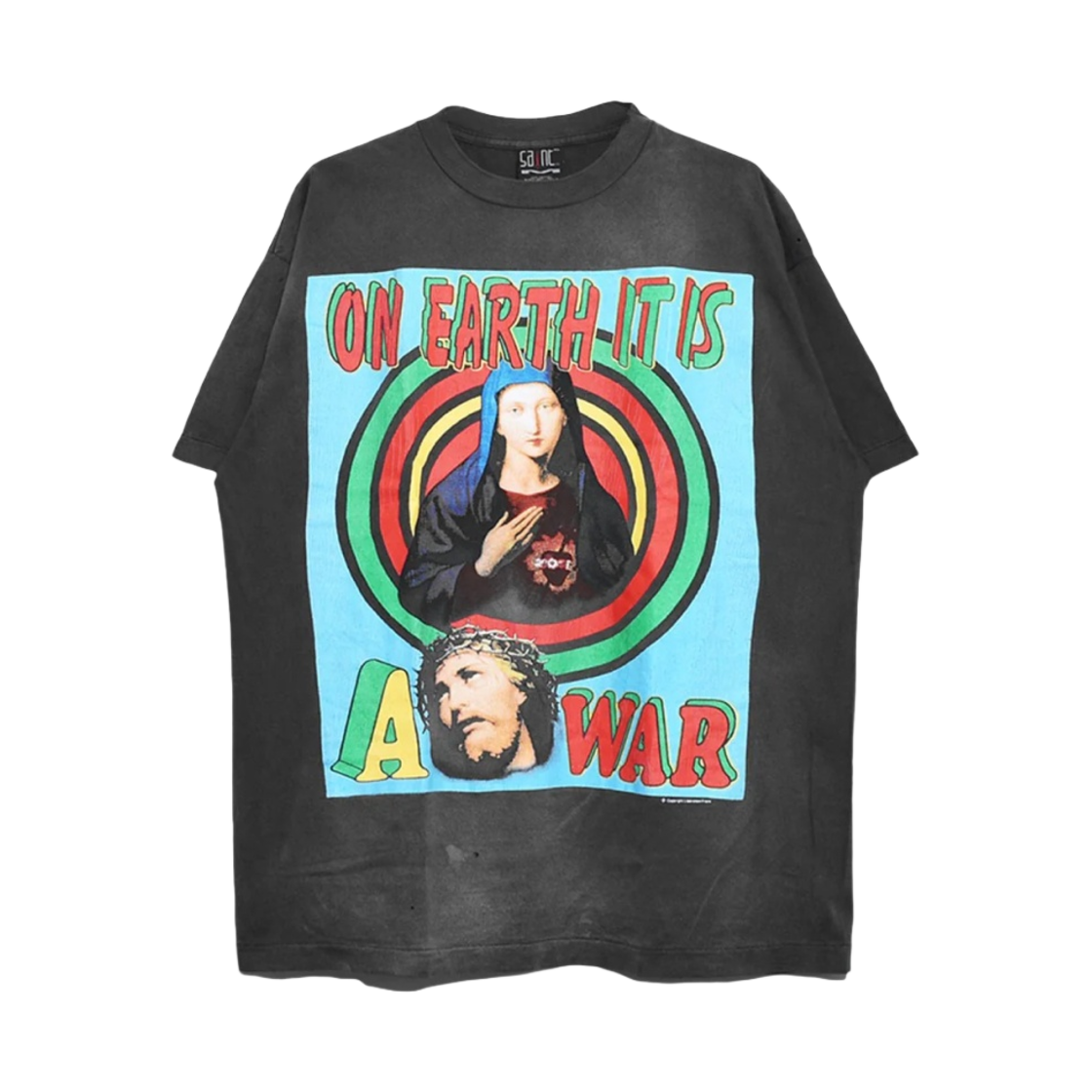 YS8-0000-002 Saint Mxxxxxx On Earth S/S T-Shirt Black - 24SS