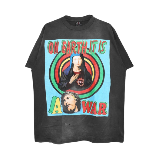 YS8-0000-002 Saint Mxxxxxx On Earth S/S T-Shirt Black - 24SS